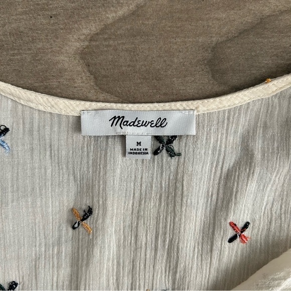 Madewell Gazebo Embroidered Semi Sheer Top | Size M - Picture 5 of 7